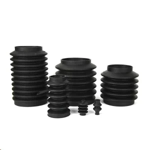 Custom Silicone Rubber Retractable Dust Cover Flexible Bellows Boot Protective Sleeve Waterproof Industrial Equipment OEM ODM