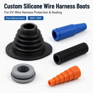 Custom Silicone Wire Harness Grommet Sheath for EV Automotive High Voltage Cable Protection Sealing OEM ODM