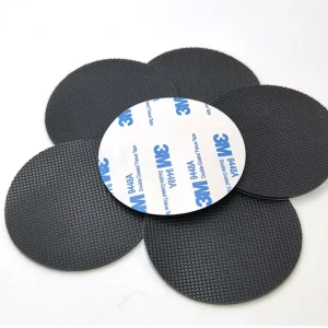 Custom Size Black Mesh Silicone Rubber Gasket Pad Self-Adhesive Anti-Slip Rubber Foot Pad
