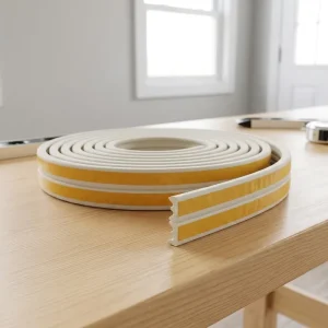 Custom-Size E-Type EPDM Foam Seal Strip for Commercial Door and Window Frames, Self-Adhesive