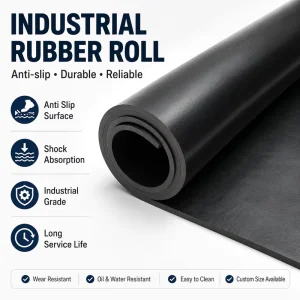 Custom Size EPDM Rubber Sheet Roll From 0.3mm to 100mm Thickness Anti Slip Waterproof EPDM Rubber Industrial Rubber Roll