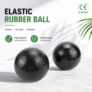 Custom Size Elastic Rubber Ball, Solid Black Rubber Sphere for Industrial Equipment and Cleaning Systems