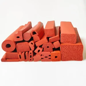 Custom Size Silicone EPDM Foam Strip Extruded Round Square Flat Dool Silicone Sponge Foam Rubber Seal Strip