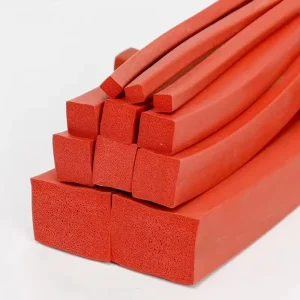Custom Size Silicone Foam Strip Extruded Round square Flat Silicone Sponge Foam Rubber Seal Strip