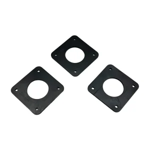 Custom Square Black Rubber Gasket 4 Holes Flange Sealing Pad Durable NBR EPDM Rubber Seal for Industrial Machinery