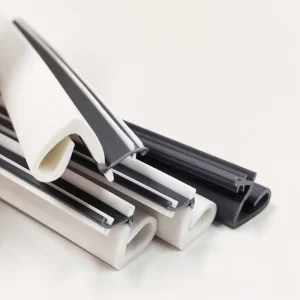 Custom TPE TPV Extrusion Sealing Strip Rubber Extruded Weatherstrip Door Seal With T Slot