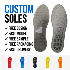 Custom TPR Lightweight Anti slip Wear resistant High edge Outsoles Injection molded Casual Shoe Soles For Women