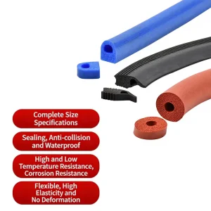 Custom Temperature Resistant Extruded Colored Foamed Silicone Rubber Strip Silicone Foam Sponge Tube