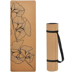 Custom Thick Cork Yoga Mat Eco friendly Durable Non slip With TPE Rubber Recyclable Customizable Size & Thickness