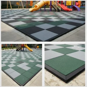 Custom Thick EPDM Rubber RunSure Heavy Duty Playground Safety Floor Tiles Outdoor Anti Fatigue Shockproof Interlocking Mats