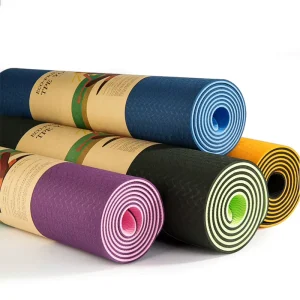 Custom Yoga Mat logo Eco Friendly TPE Rubber Yoga Mat with 6mm 10mm Thickness Yoga Mat