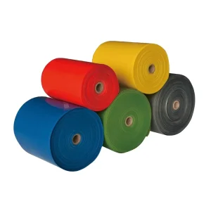Custom logo Long Flat Theraband Rolls Yoga Home Fitness Resistance Bands Latex Resistance Exercise Bands Rolls