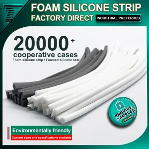 Custom size Foam silicone strip Foamed silicone seal odorless high elasticity high strength direct sale from the manufacturer