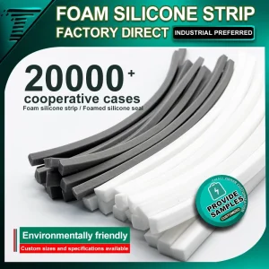 Custom size Foam silicone strip Silicone foaming seal strip platinum vulcanization process direct sale from the manufacturer