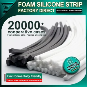 Custom size Foam silicone strip Sponge silicone strip high elasticity high strength direct sale from the manufacturer