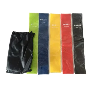 Customizable 5 Piece High Elastic Eco Friendly Hip Ring Set Latex Mini Loop Yoga Resistance Belt for Strength Fitness Exercise