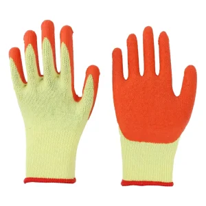 Customizable General Purpose Labor Gloves XL Wrinkle Resistant Dipped Latex Anti Skid Wear Resistant Safety Gloves