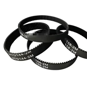 Customizable HTD 2M Black Rubber Timing Belt High Temperature Resistant Toothed Transmission Belt for Printing Shops
