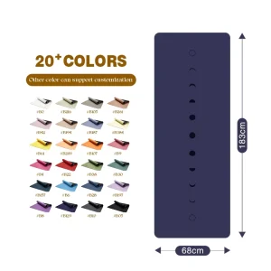 Customizable Logo 6mm Thick PU Rubber Yoga Mat Model 004 183cm Length for Fitness Centers
