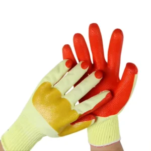 Customizable Rubber Coated Work Gloves Anti Skid Durable Finger Protection