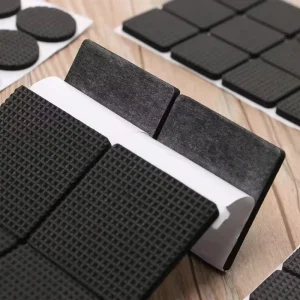 Customizable Silicone Rubber Foot Pads Flexible Heat-Resistant Black OEM Service Anti-Bacterial Transportation