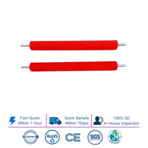 Customizable Wear-Resistant Red Silicone Rubber Drive Roller High-Temperature Resistant for Printing and Laminating Machinery
