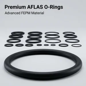 Customized Diameter Thickness High Temp Sealing Gaskets Black Color Aflas FEPM Rubber O Ring Seals JFS Automotive Industrial