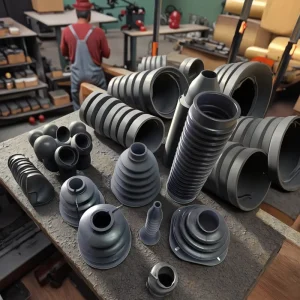 Customized Industrial Silicone Rubber Bellows Cover Moulding Cutting Processing Services High Quality 20~90 Shore Hardness 24