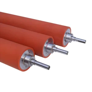 Customized Industrial Silicone Rubber Roller Wear Resistant 20A 100D Hardness Machine Use Cutting Service Available