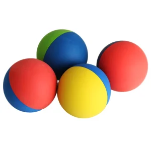 Customized Logo 60mm High Bouncing Rubber Ball Colorful Hollow Natural Rubber Ball Bouncy Ball