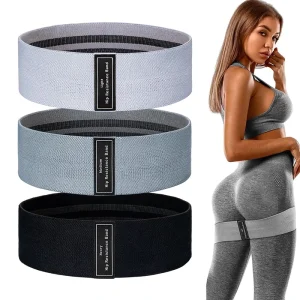 Customized Loop Elastic Fabric Latex Hip Bands Exercise Resistance Bands Set Workout Fitness Gym Yoga Bands Physio Therapy SML