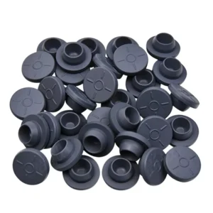 Customized Medical Grade 20mm Grey Butyl Rubber Stoppers with Sterilization Compatibility for Injectable Drug Vials