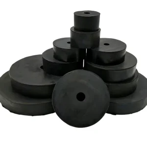 Customized Round NR EPDM NBR Rubber Mounting Pad with Center Hole Shock Absorber Block Anti Vibration Cutting Service Black