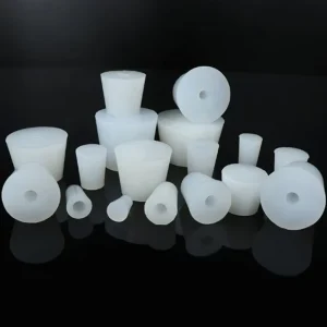 Customized Silicone Rubber Stopper Silicone Rubber Cover Caps Lab Test Tube Rubber Bottle Stopper with Hole