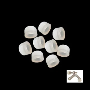 Customized Universal Replacement Silicone Rubber Stopper Ends Rubber Cap Stainless Steel Door Stopper with Black Rubber Bumper