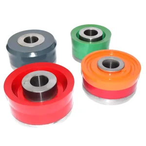 Customized Water Resistant Polyurethane Abrasion Resistant Bearings Polyurethane Coated Wheels Rubber Roller