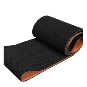 Customized Wear Resisting Black Grass Pattern Rubber Conveyor Belt Industry Transmission Belt