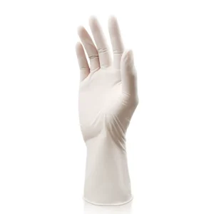 Customized White Beige Powdered Free Non Sterile Disposable Sterile Food Grade Medical Examination Cleaning Rubber Latex Gloves