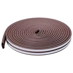 D-Shape 9x6mm Waterproof EPDM Foam Rubber Gasket Door Seal Strip Self-Adhesive Soundproof Window