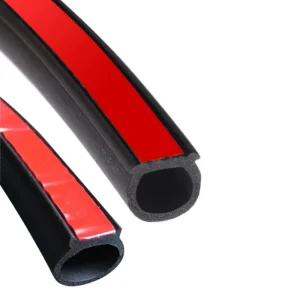 D Shape Self Adhesive Black EPDM Rubber Seal Strip Windproof for Car Door Window Custom Cutting Processed