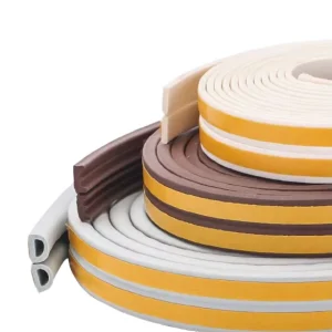 D-Shaped Hollow EPDM Foam Sealing Strip with Adhesive Flexible Rubber Seal for Doors and Windows