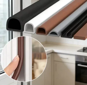 D-Type EPDM Foam Rubber Seal Strips Waterproof Sealing Strip for Doors Windows