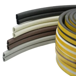 D Type EPDM Foam Self-Adhesive Soundproof Sealing Strip for Doors and Windows Weatherstrip