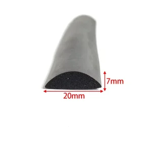 D shape Foam Rubber Seal Self adhesive Backed EPDM Sponge Strip Closed cell Rubber Extrusion Profile Rubber Product