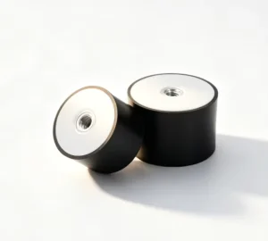 DD Black and Silver Rubber and Galvanized Steel Shock Absorber Damper with Two-End Internal Threads