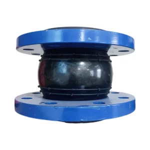 DN100 Single Sphere EPDM Flexible Bellow Rubber Expansion Joint Flanged Connector Coupling for Pipeline Bellows Compensator