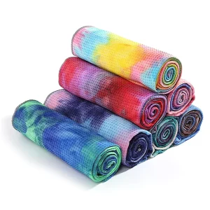 Designer Hot Yoga Towel No Silicon Dot With Mat Non Slip High Quality Microfiber Grips Yoga Mat Towel