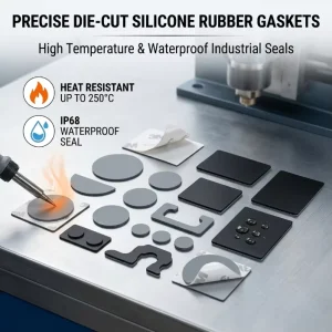 Die Cut High Temperature Resistant Waterproof Silicone Rubber Gasket for Industrial Machine Seal