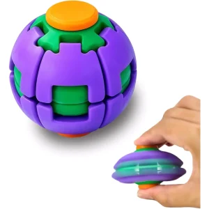 Die Cutting Printed Plastic Striped Stress Relief Ball Press and Rotate Portable Adult Office Use