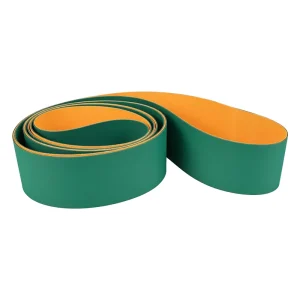 Direct Supplier High Speed Flat Nylon Transmission Belts Green Yellow Rubber Sandwich Belt For Printing Machine